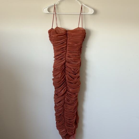 House of CB Sirene Midi Dress in Antique Rose Size: S - Picture 7 of 8